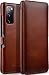 Produktbild StilGut Book Case kompatibel mit Samsung Galaxy S20 FE Hülle aus Leder mit Clip-Verschluss, Lederhülle, Klapphülle, Handyhülle - Cognac Antik
