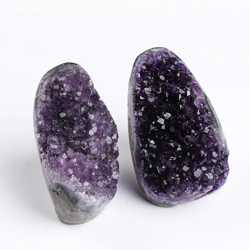 Améthyste brute en cluster de 100-150g et géode de quartz violet - 6