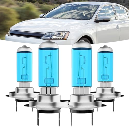 TTDBDAN Halogen Headlights Fit for Volkswagen Jetta 2007-2019 Headlight Bulbs,H7 High Beams+ H7 Low Beams Bright Front Lights,Plug And Play,Pack of 4