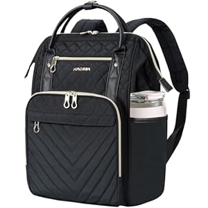 KROSER Laptop Backpack 17″ Backpack Water Repellent College Casual Daypack with USB Port Travel Business Work Bag for Men/Women-Quilted