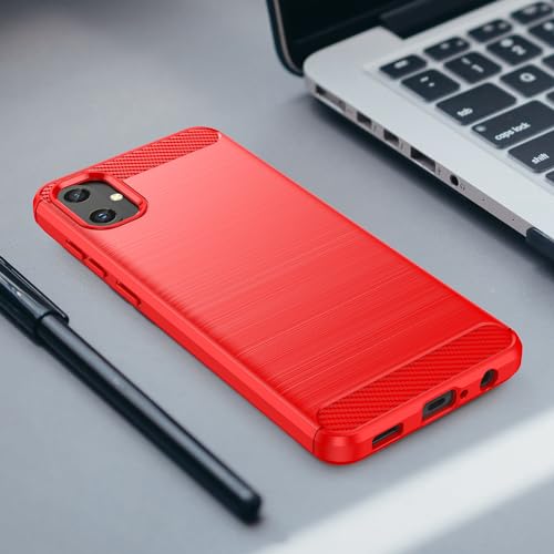 Aikcks for Samsung Galaxy A05 Phone case, Shockproof, Scratch Resistant Carbon Fiber Jacket, Soft TPU,for Galaxy A05 case (Red) - image 7