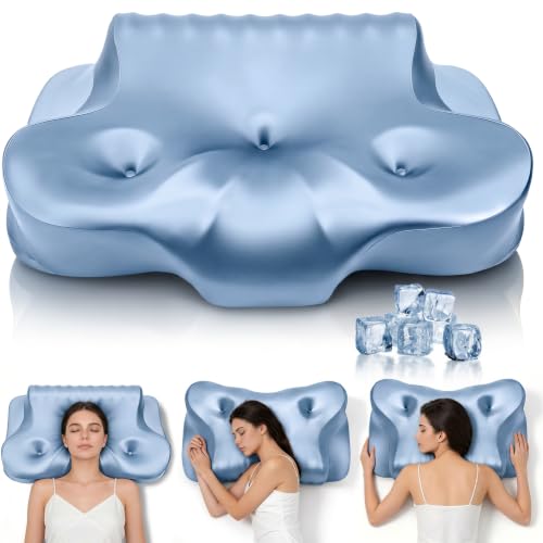 Dayme Orthopedic Memory Foam Pillows Cooling Cervical Neck Pillow Blue - image 1