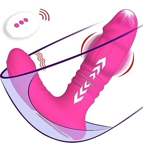 G-Spot Thrusting Inflatable Vibrator, KOOFORWAY Wearable Adult Toy for Women, 10 Vibration, 3 Thrusting & Inflation Modes, Interactive Remote Control, Rechargeable, Quiet Pleasure Wand for Couples