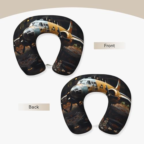 Almohada U de espuma viscoelástica para viaje miniatura 2