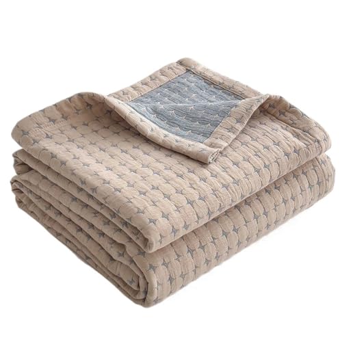 Manta de algodón gofre para cama individual y doble en verano 2