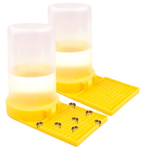FRAMAD 2PCS Bee Waterer Station, Beehive Water Feeder,...