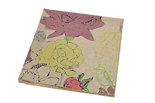 フィンレイソン Finlayson 小ふろしき VERANTA&HECTENSIA柄 レッド ピンク 50cm 風呂敷 お弁当包み furoshiki-092