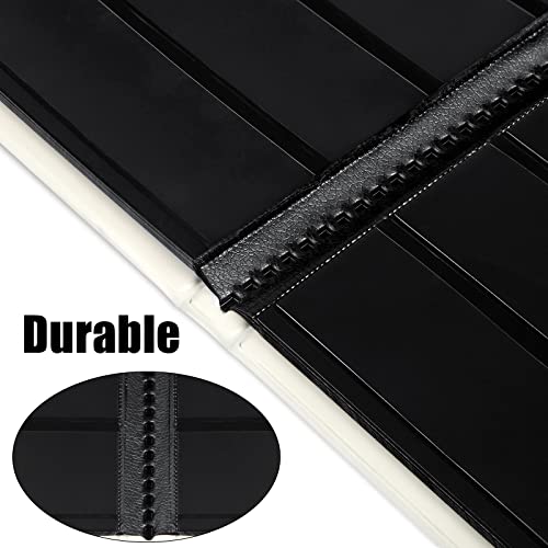 MUROAD Briefmarkensammelalbum, 7 Reihen Taschen Briefmarkenbuch für Sammler, 10 Blatt Briefmarkenheftchen, Schwarz (Schwarz-7 Reihen)