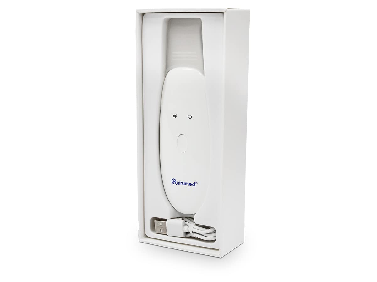 QUIRUMED Spatule faciale pour peeling et lifting, soins du visage, technologie ultrasonique, avec chargement USB