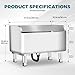 Loccdaok Commercial Mop Sink 304 Stainless Steel Floor Sink with Deep Basin, Anti-Splash Design & Quick Drainage Heavy-Duty Mop Service Basin for Kitchen, Laundry, Garage, Restaurant 18''