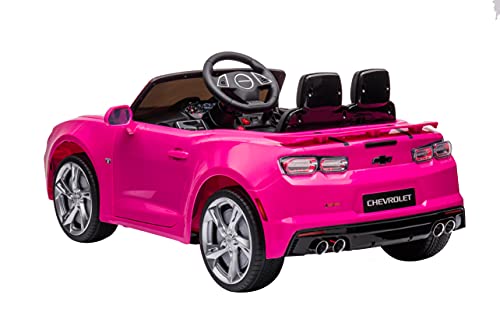 Dakott Kids Ride On Sports Car, 12V Battery Powered Chevy Camaro W/Parent Remote Control, Bluetooth, Horn, Music & Headlights Taillights For 3-6 Years #TOP3