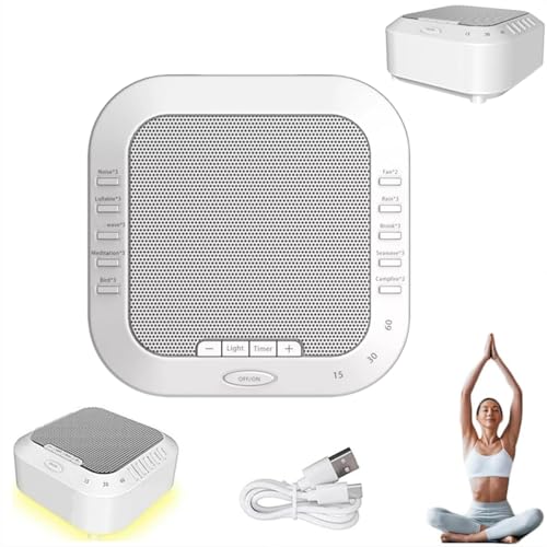 Ora Sound Machine Solfeggio Frequencies,Upgraded White Noise Sound Machine,28 Soothing Sounds,3 Timer Modes,Soft Night Light,Portable Sound Machine for Meditation Sleeping Yoga,USB Rechargeable