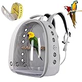 Vogel-Reiserucksack Papagei 360° Sichtfeld Atmungsaktiv Transparenter Stand-Barsch Raumkapsel-Rucksack (b)