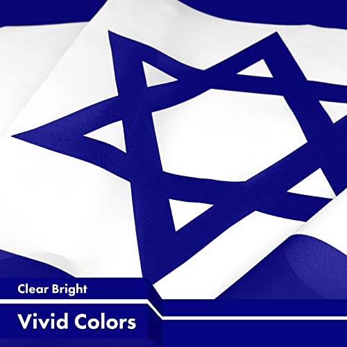 G128 Israel Israeli Flag | 3X5 Ft | Liteweave Pro Series Printed 150D Polyester | Country Flag, Indoor/Outdoor, Vibrant Colors, Brass Grommets, Thicker And More Durable Than 100D 75D Polyester #TOP2