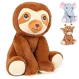 NAYOOH Peluche Perezoso - Serie Animales del Bosque, Animal de Peluche Suave 30 cm, Juguete Educativo, Regalo Perfecto para...
