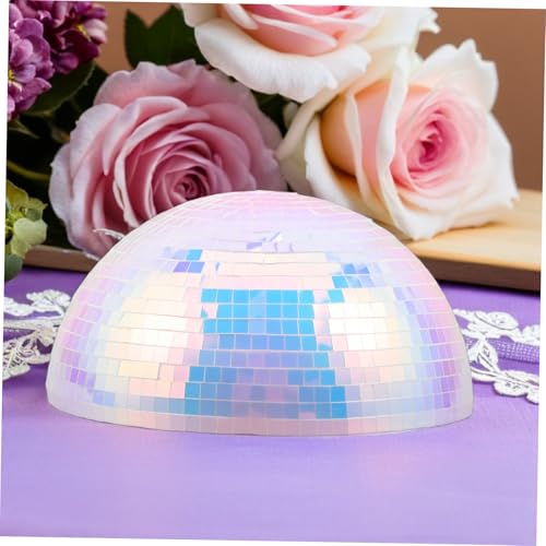 Bola espejada decorativa para hogar, hemisferio reflectante para escenario y adornos de árbol de Navidad, material de espuma y plástico para decoración de bodas, fiestas y discotecas miniatura 5