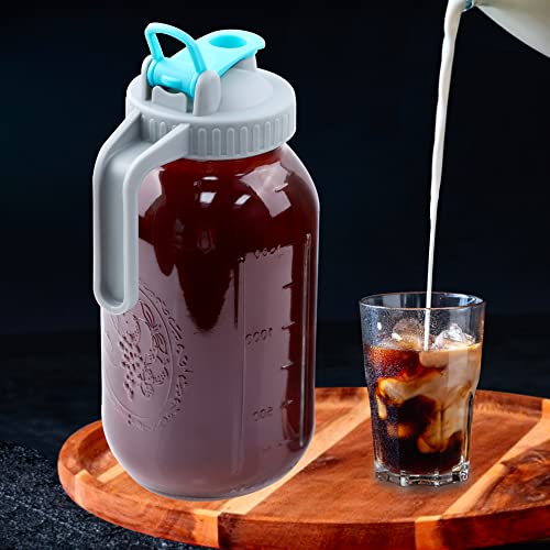 Mason Jar Cold Brew Kaffeemaschine, 1,8 l, breite Öffnung, kaltgebrühter Krug mit Brühfilter für Kaffee, Eistee… – Bild 6