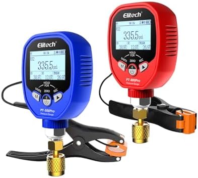 Elitech Wireless Digital HVAC Refrigerant Gauge Set PT-500/800Pro