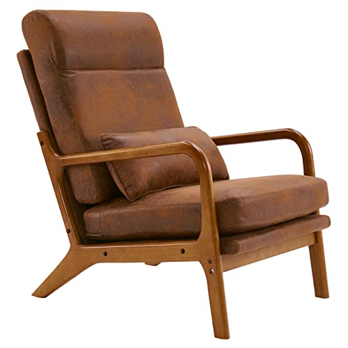 Sillón Clásico Moderno con Cojín Café miniatura 1