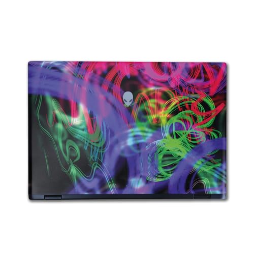 Image of Laptop Skin Compatible with Alienware M16 R2 (2024) - Neon Splatter - Premium 3M Vinyl Protective Wrap Decal Cover - Easy to Apply | Crafted in The USA by MightySkins