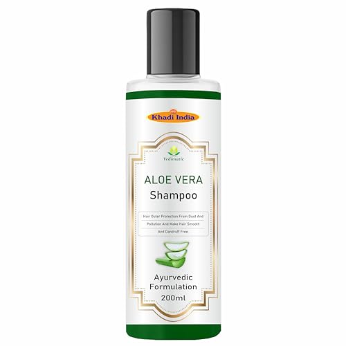 Image of Khadi Vedimatic Natural Aloe Vera Hair Cleanser| Natural Hair Cleanser for Healthy Hair| Boosts hair growth| Reduces Hairfall (Pack of 1, Aloevera)