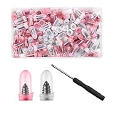 BESULEN 100PCS Car Tire Repair Nail Kit, 2 Sizes Spiral Rubber Tire Screw Plugs with Screwdriver & Box, Self-Service Auto Tyre Puncture Repair Nail Fast Tool, Universal for Truck Sedan SUV