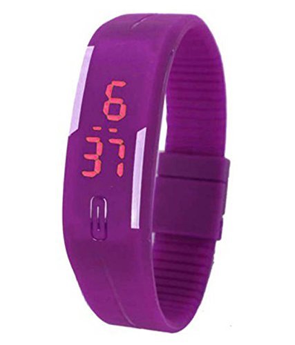 S S TRADERS-Digital Casual LED Purple Watch Bracelet - Adjustable Band - Scratch-Less Display for Boys/Girls/Women/Kids/Men-Good Gift for Any One (B01N69EBZQ) Amazon Price History, Amazon Price Tracker
