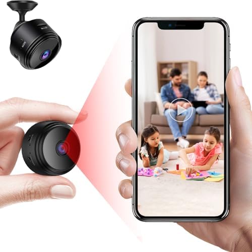 Immagine prodotto: Mini Telecamera Spia Wifi 1080P Interno Telecamera Videocamera Sorveglianza Senza Fili Telecamera di Sicurezza per Casa Cam con Rilevamento di Movimento Controllo app
