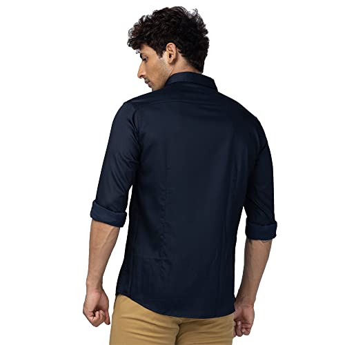 Image of Spykar Men's Regular Fit N /A Full Sleeve Solid Casual Shirts