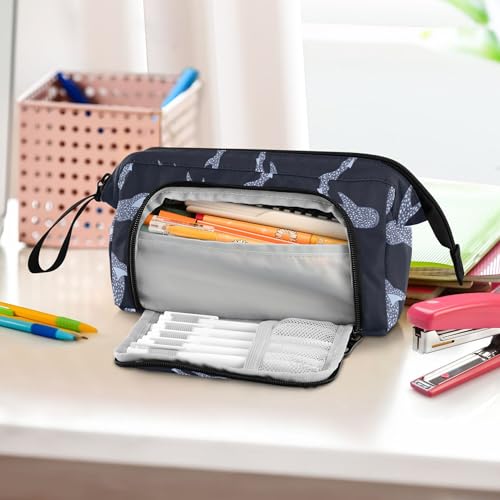 Image of Fisyme Sea Whale Sharks Pencil Case Large Capacity Pen Bags Box Big Makeup Pouch Organizer