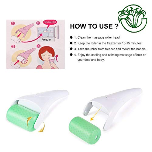 Ice Roller for Face & Eye by Charmlily - Prevent Wrinkles, Puffiness, Migraine, Redness and Pain Relief - Relaxing Anti Aging Massage, Facial Massager Treatment (Ice Roller)