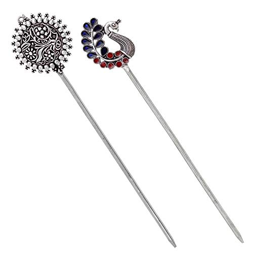 V L IPMEX Handcrafted Multicolour Metal Hair Stick for Women - Set of 3 (B07T13Q7YB) Amazon Price History, Amazon Price Tracker