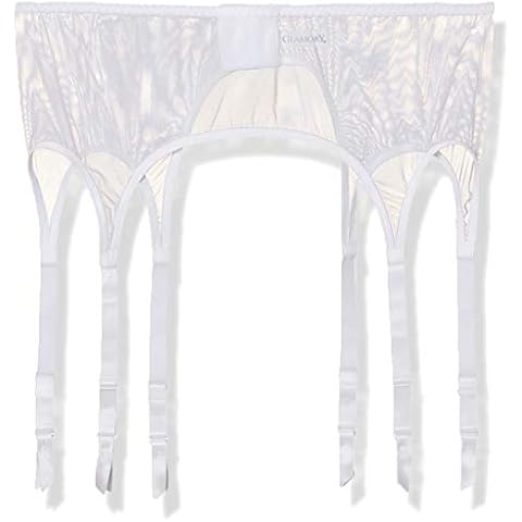 GLAMORY Women's Garter Belt Suspenders, 100, White (Weiß Weiß), 14 (Size: M-40-42) Cover
