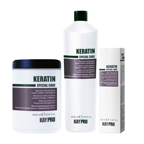 KAYPRO keratin - treated damaged hair (new 3 pieces) - big set, Clear