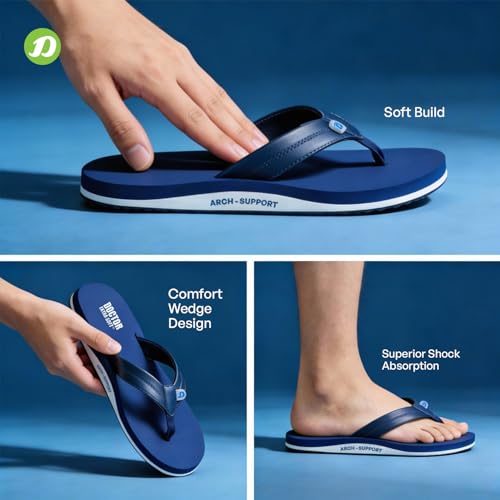 Image of DOCTOR EXTRA SOFT Thong Arch Support Ortho Slippers for Mens| Orthopedic Diabetic & Stylish| Lightweight Comfortable & Casual| Cushion Anti-Skid Bedroom Daily Use House Flip-Flops Gents Boys D-38