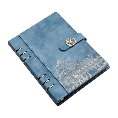 Classeur compact avec papier d'écriture lisse et anneaux détachables pour planificateur
