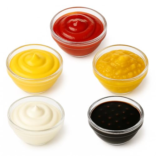 Sixby Juego de 12 cuencos pequeños de cristal, 6 cm de diámetro x 2,6 cm, mini cuencos para salsas, especias, entrantes, postres y mermeladas, apilables, aptos para lavavajillas