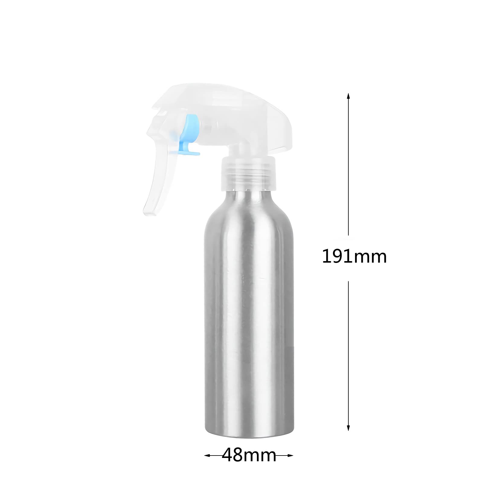 12 Stück 200 ml Leere Aluminium Sprühflasche mit Transparent Sprühkopf Feinen Nebel Wassersprüher Zerstäuber für Pflanzen Blumen Reinigung Garten Kosmetik Küche Reinigung Friseur, Trichter