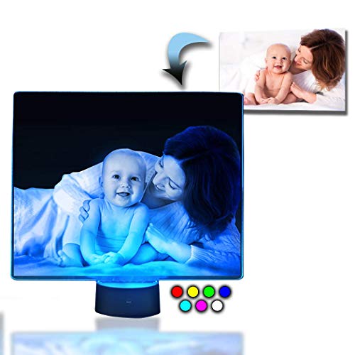 Innovatronix Personalized Acrylic Glass LED Photo Table Night Lamp