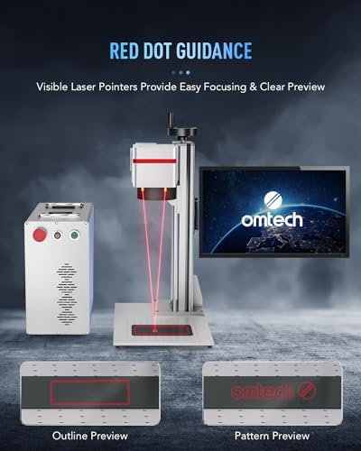 OMTech 50W Fiber Laser Engraver with Rotary