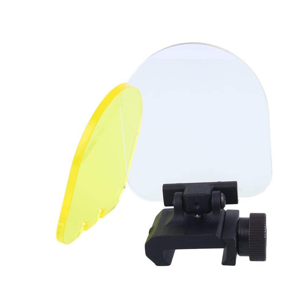 Tactical Foldable Sight Scope Lens Protector Two-Color Plexiglass Lens Baffle 20mm Base,2 Pack