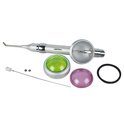 2-Hole Connection Green Electric Tooth Polisher Oral Irrigator Calculus Remover Hygiene Prophy Jet Air Polisher System with 2 Nozzles