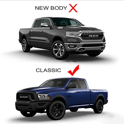 R&L Racing Led Headlight Compatible With 09-10 Dodge Ram 1500, 2010 Dodge Ram 2500/3500, 11-17 Ram 1500/2500/3500 All Models | Chrome Dual Halo Front Crystal Headlights Signal Amber Bumper Lamps #TOP3