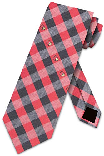Eagles Wings Louisville Ties Cardinals Mens College Neckties (Check Microfiber)
