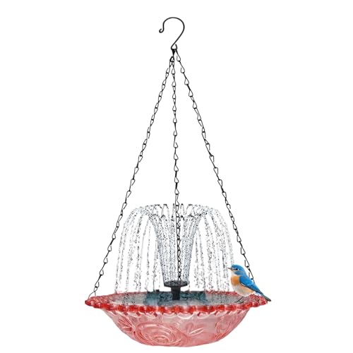 Fontaine solaire pour bain d'oiseaux et bol suspendu de jardin
