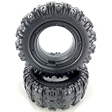 J4394-2529 Replacement Wheel 2-Pack for Fisher-Price Power Wheels 12V Jeep Hurricane, Ford F150 Extreme Ride-On Toys (2x Black)