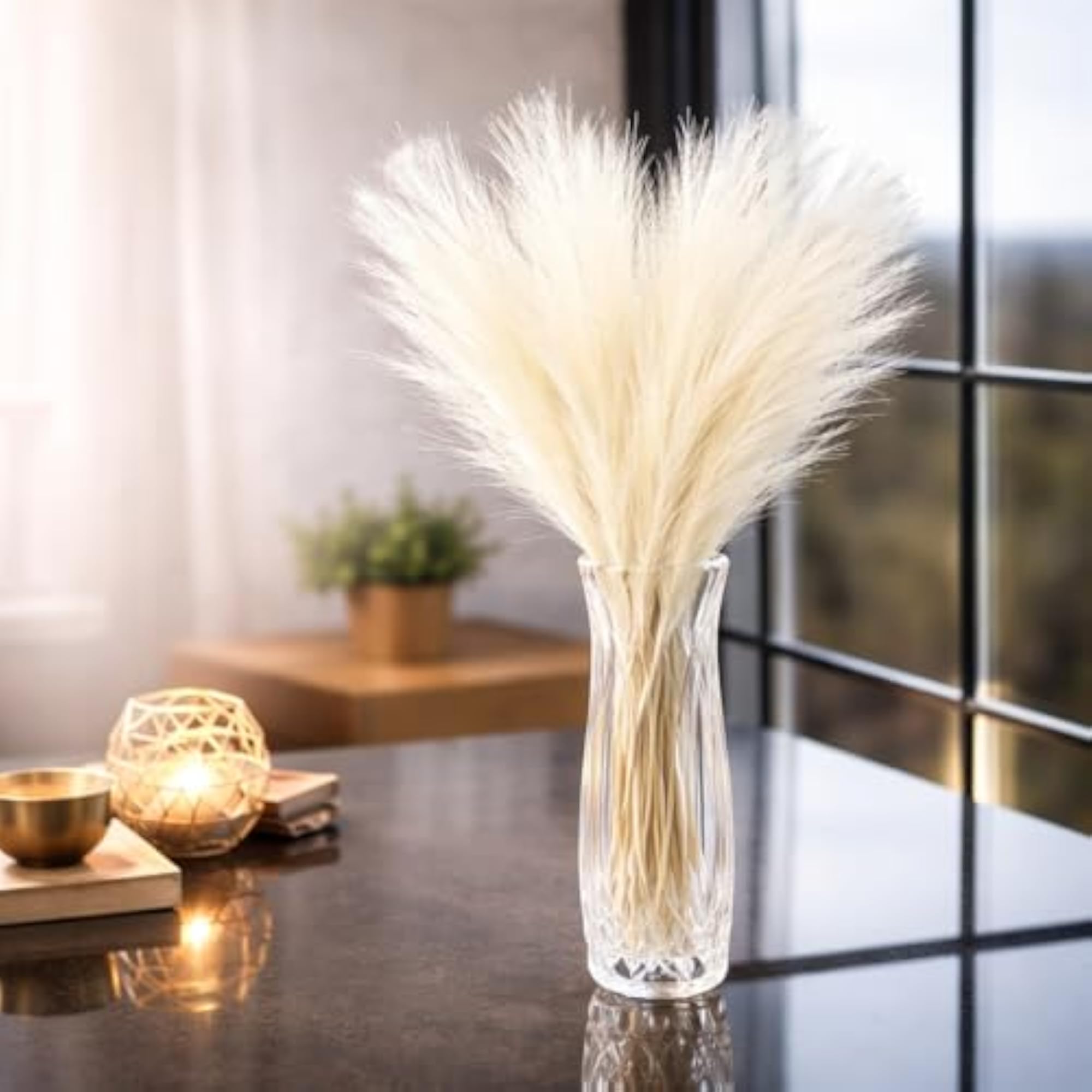 Decor's Artificial Pampas Grass Small Fluffy Flowers