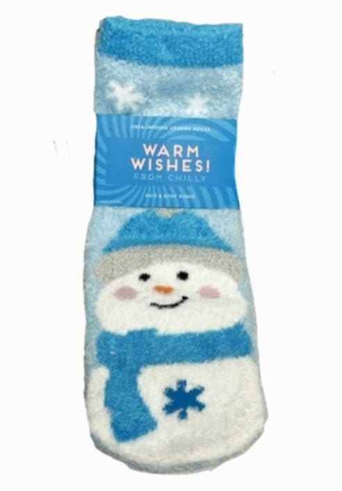 JOLLY SNOWMAN SHEA INFUSED LOUNGE SOCKS bath body Cozy Lounge Socks One Size Fits All