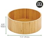 mDesign Lazy Susan Turntable Bamboo Spinner for Kitchen Cabinet, Pantry, Fridge, Cupboards, or Counter, Fully Rotating Organizer for Food, Spices, or Condiments, 11.5" Round, Echo Collection, Natural - Image 3
