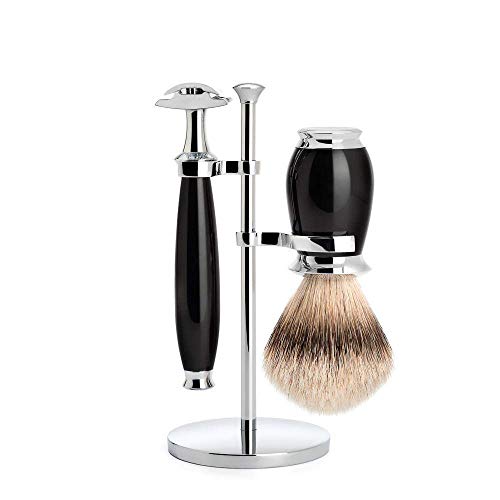 Mühle s091k56sr set de rasage Purist résine noir 3 pièces de luxe
